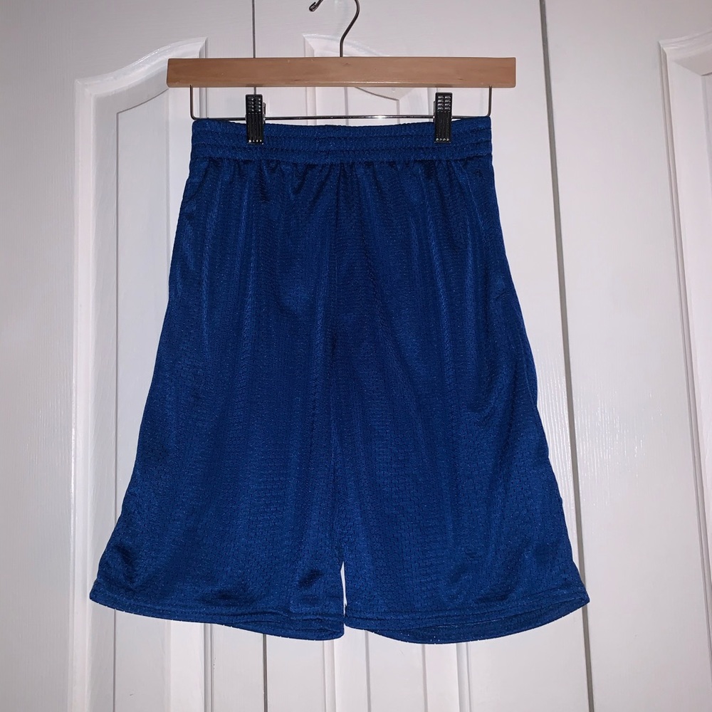 blue basketball shorts